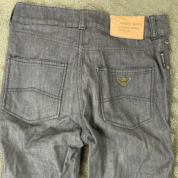 Authentic Emporio Armani dark wash grey jeans - Picture 6 of 9